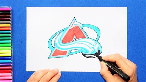 how to draw the colorado avalanche logo